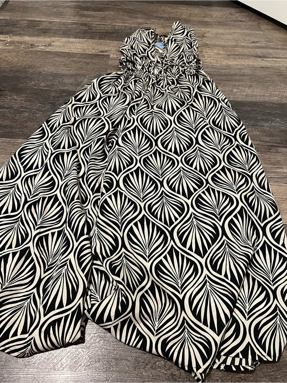 Black & White Patterned Maxi Dress